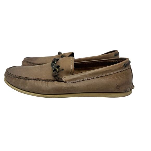 John Varvatos USA Leather Driving Loafers Brown Metal Bit Moc Toe‎ Mens 10M main image 5